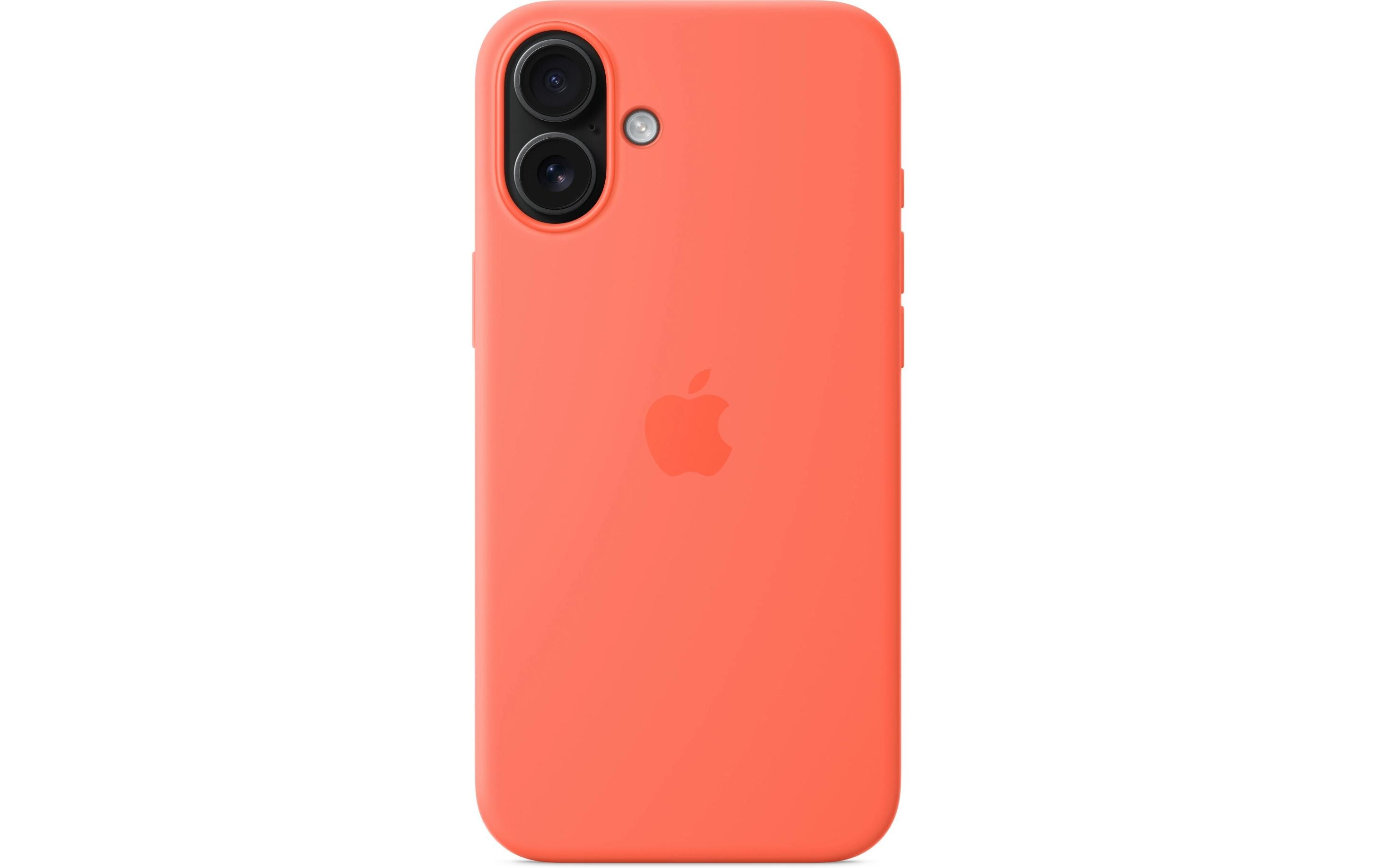 Silicone Case mit MagSafe iPhone 16 Plus TangerineSilikon-Backcover mit «MagSafe» für das Apple iPhone 16 Plus