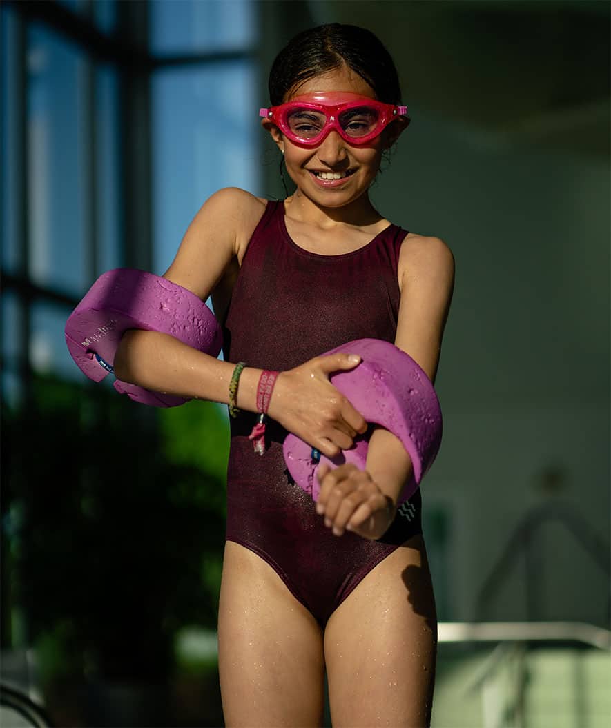 Watery badedragt til piger - Eco Poolparty - Ruby Red