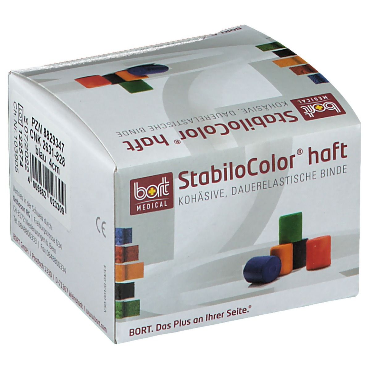 BORT StabiloColor® haft Binde 4 cm blau