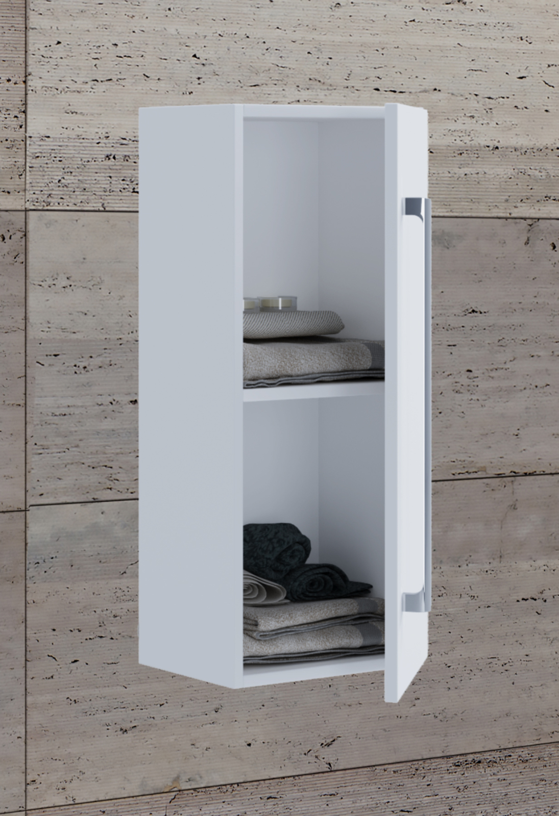 Midischrank BADINOS - weiß - 75 cm hoch