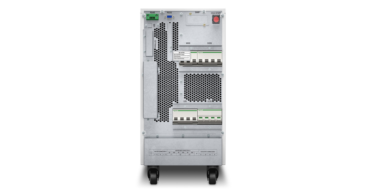 APCEasy UPS 3S 10 kVA 400 V 3:3 voor externe batterijen ups  (Wit, 10 kW, E3SUPS10KH )