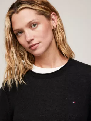 Vestido suéter de lã com modelagem evasê