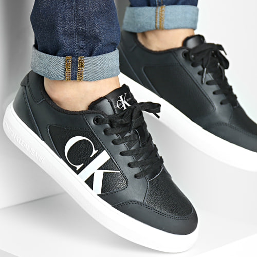Baskets Casual Cuspole Leather 0573 Black White