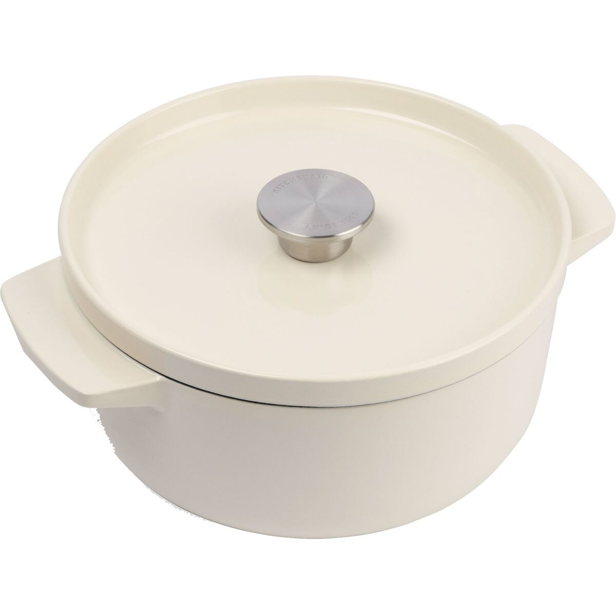 Støpejernsgryte, 22 cm/3,3 liter, almond cream