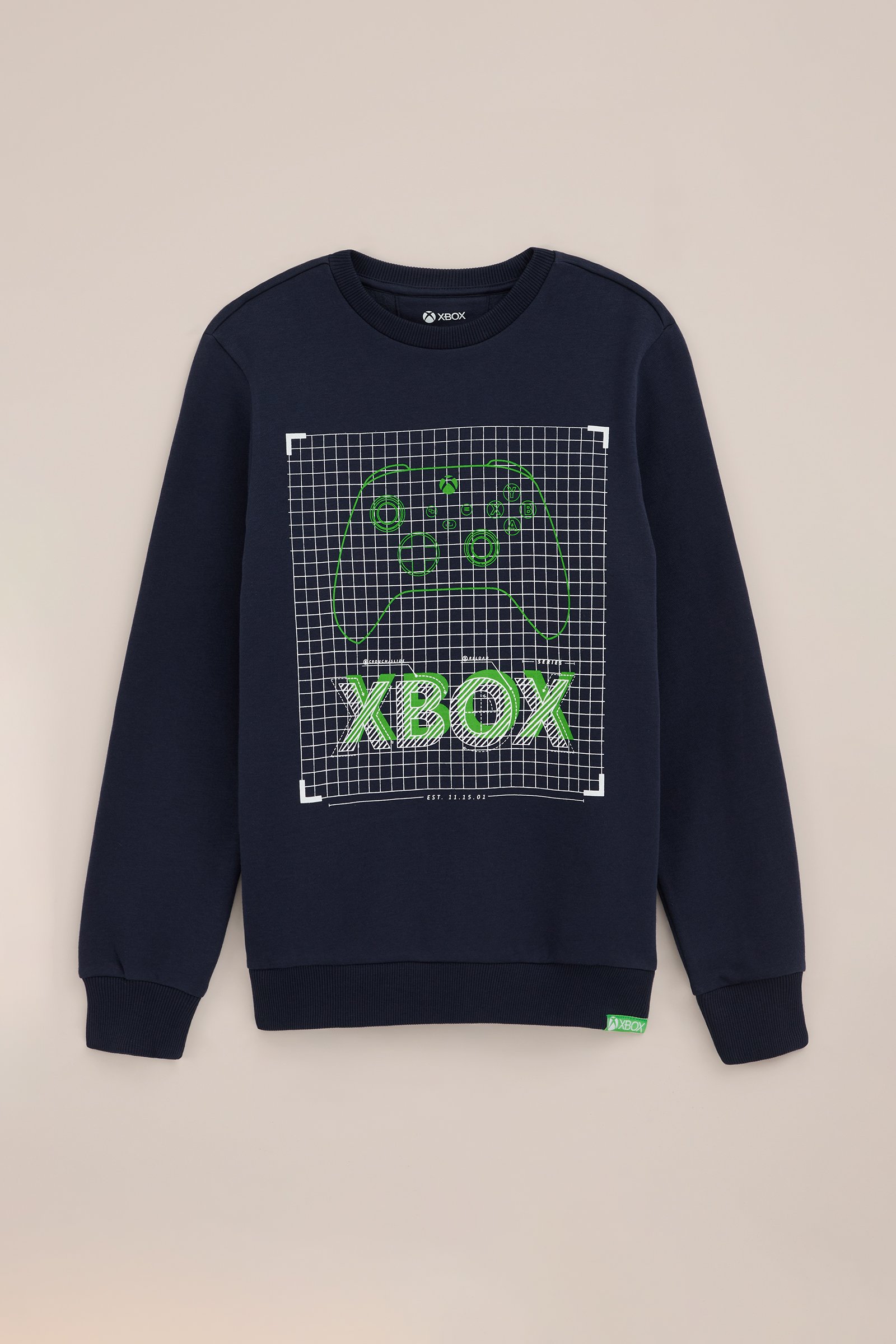 Jongens sweater met opdruk WE Fashion Donkerblauw