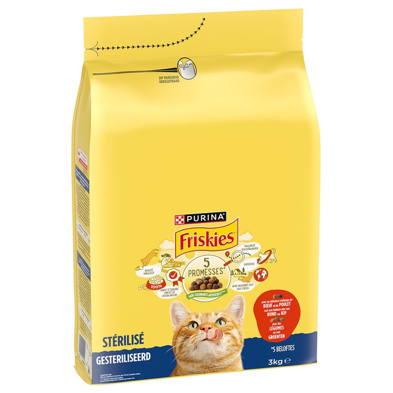 PURINA Friskies Sterilised bœuf, poulet, légumes pour chat