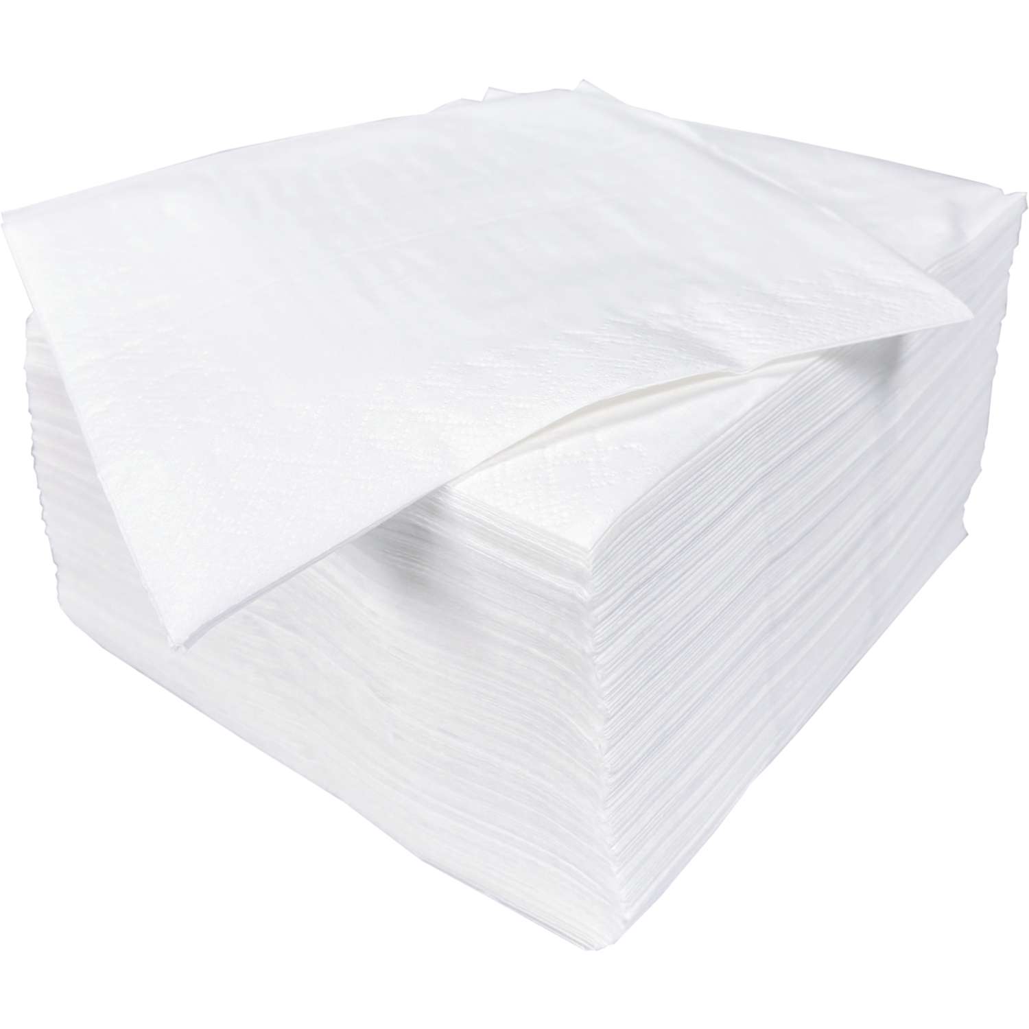Servet, 1/4 vouw, 2-laags, 33x33cm, cellulose, wit