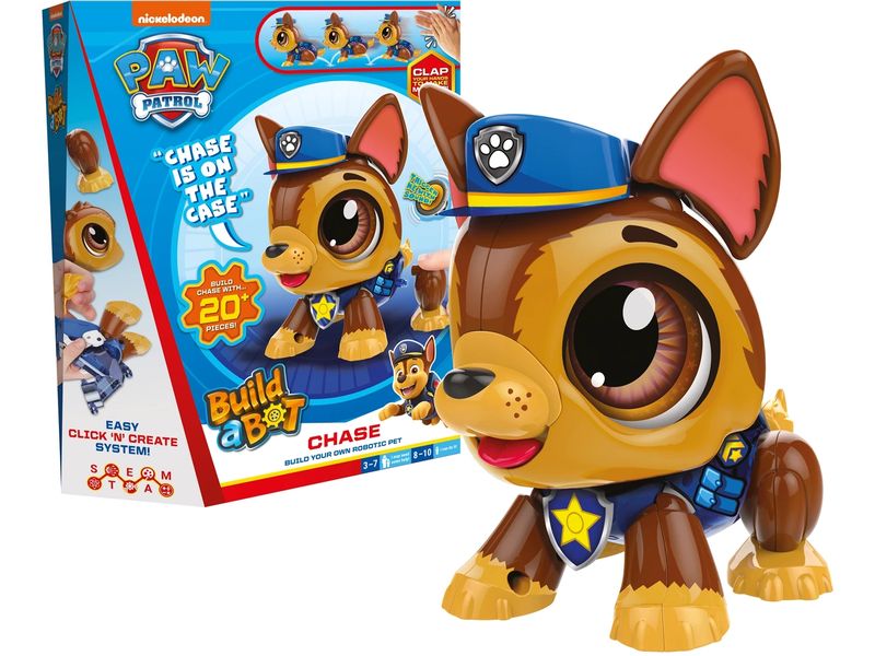 Waldmeier Build a Bot Paw Patrol Chase Paw Patrol-Roboterhund zum Zusammenbauen