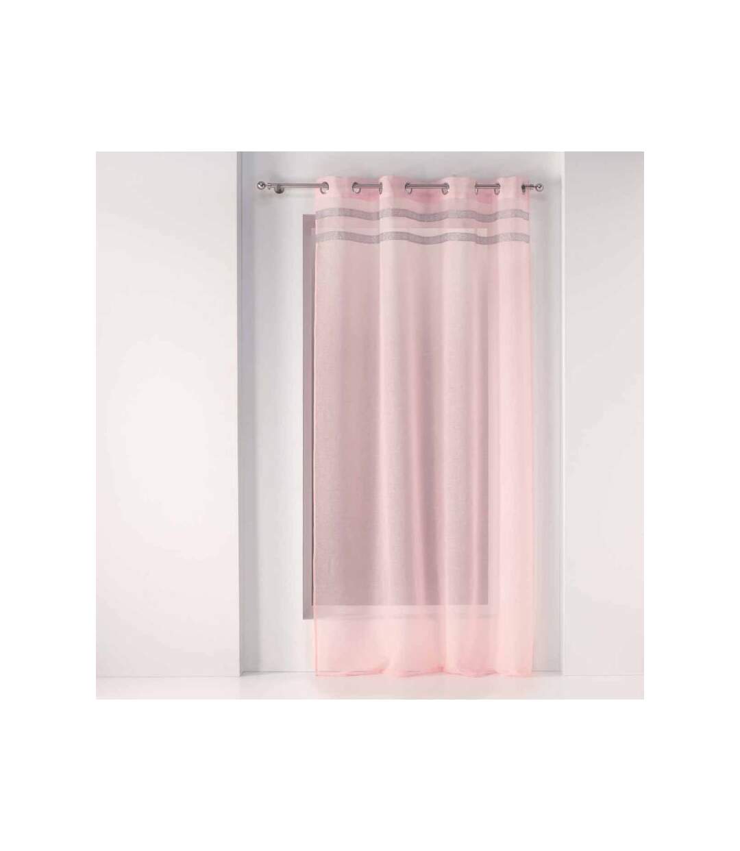 Rideau Voilage à Œillets Satinela 140x240cm Rose