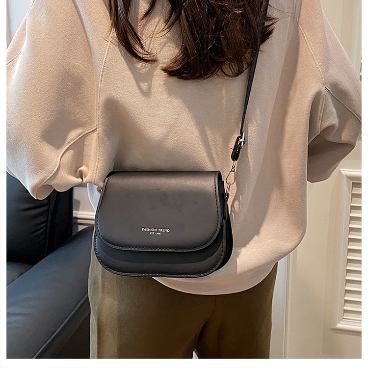 Maorong - Crossbodytas van imitatieleer met letterprint