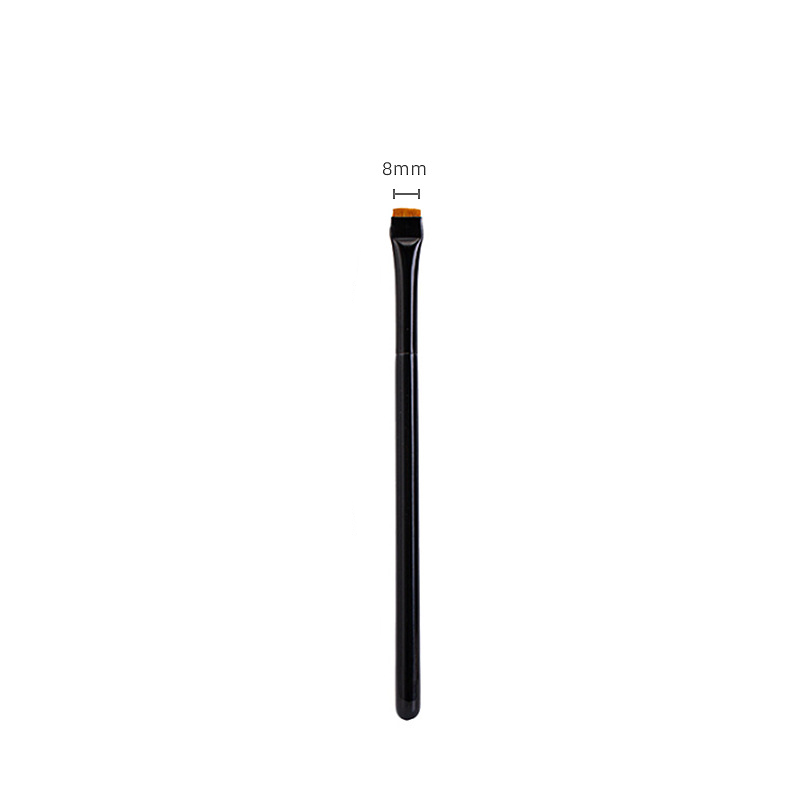 (2er Set) Abgeschrägter Make Up Pinsel Kosmetik Eyeliner / Lidschatten Pinsel  - Schwarz
