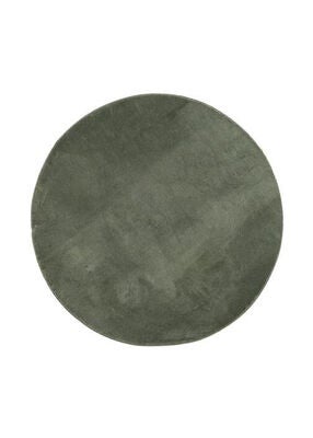 KMCarpets Gulvteppe Rund 120 Soft, Smaragdgrønn