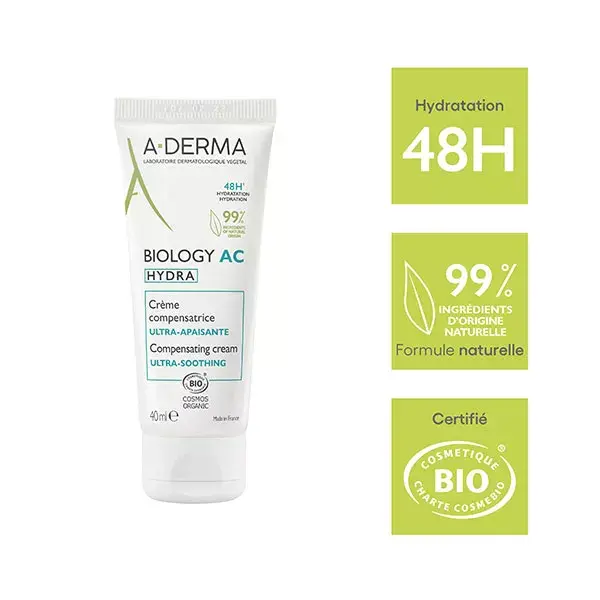 A-Derma Biology AC Hydra Creme Compensador Ultra-Suavizante 40 ml