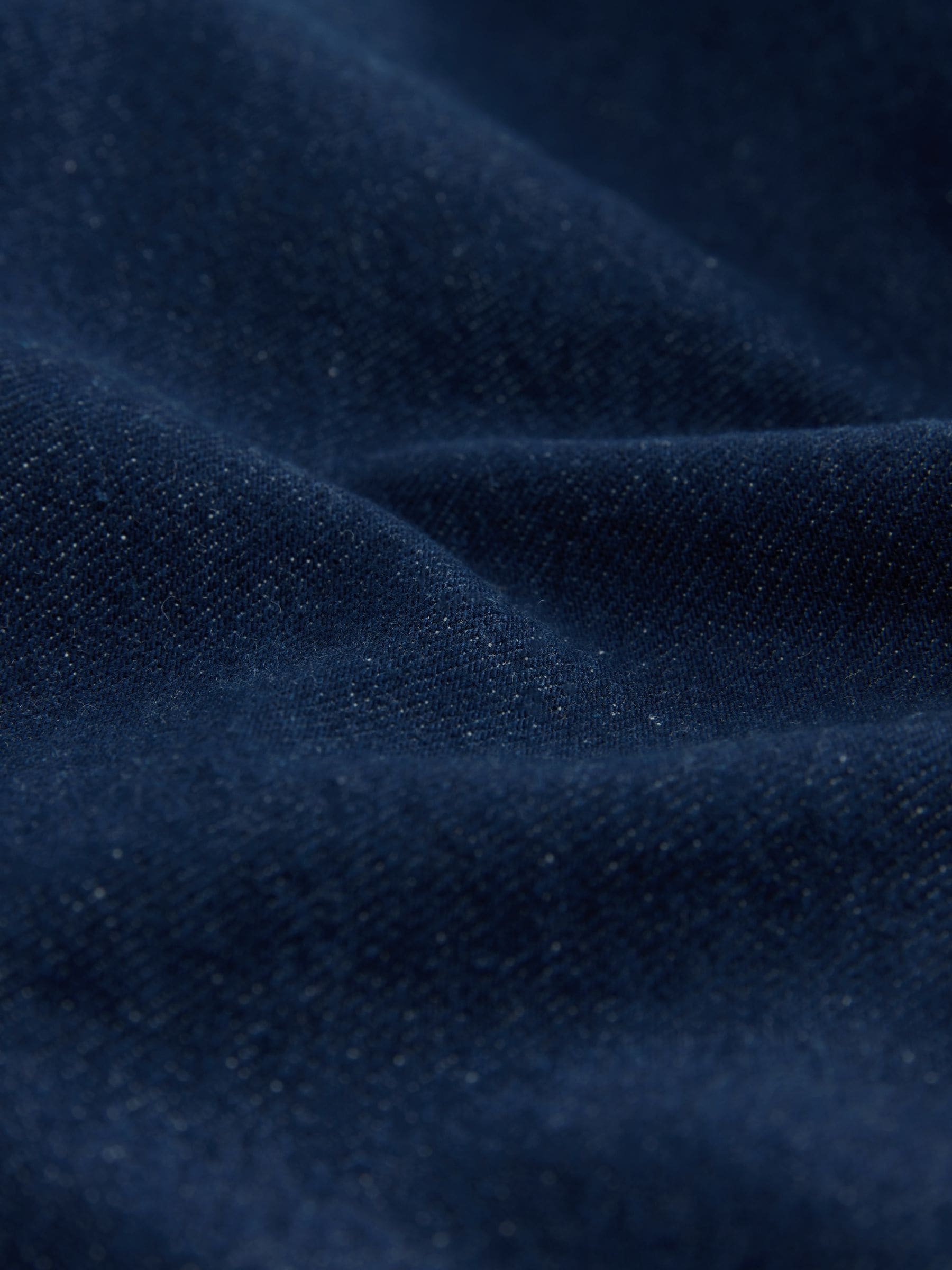 Donkerblauw - Denim joggingbroek met plooitjes en wijde pijpen