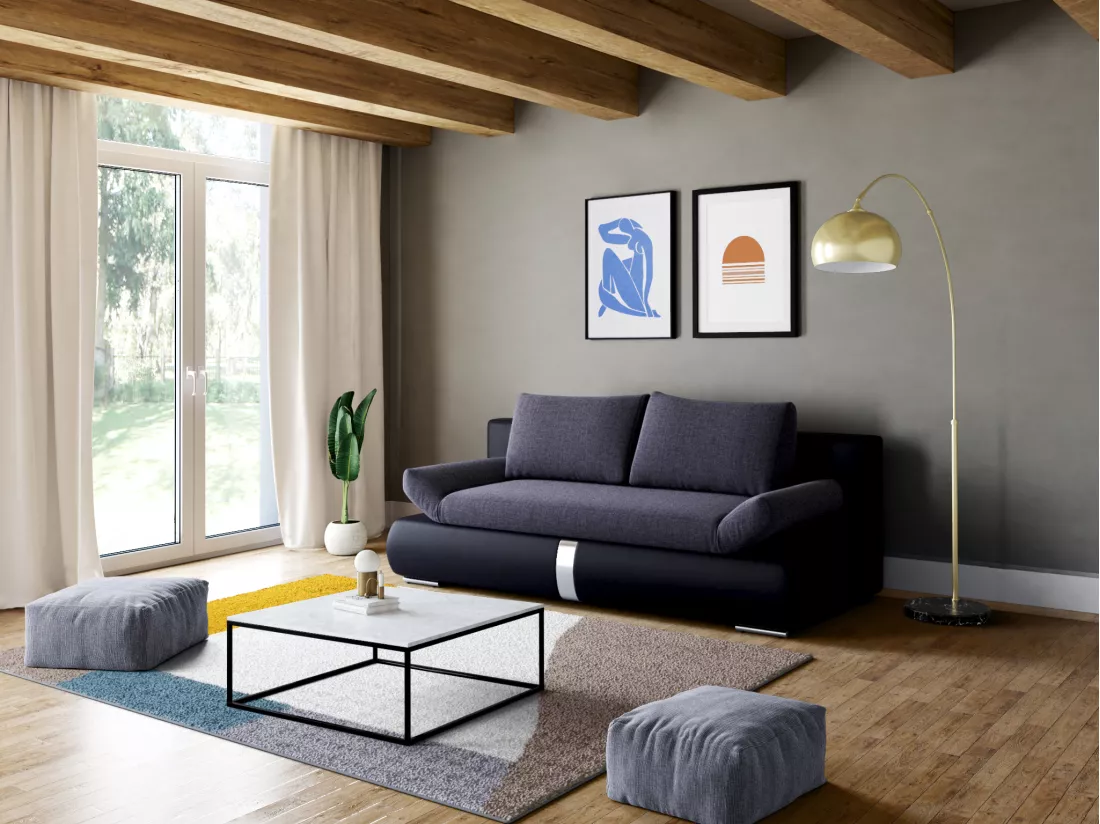 Tapis scandinave géométrique - 160 x 230 cm - multicolore - SARIA
