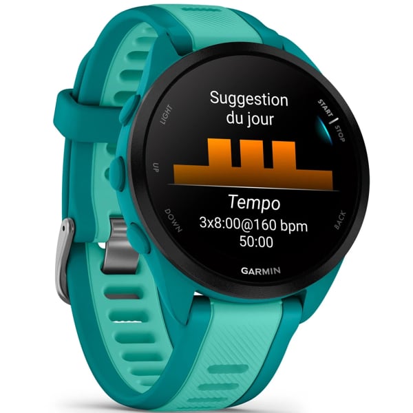 Montre cardio GPS GARMIN FORERUNNER 165 MUSIC TURQUOISE/AQUA