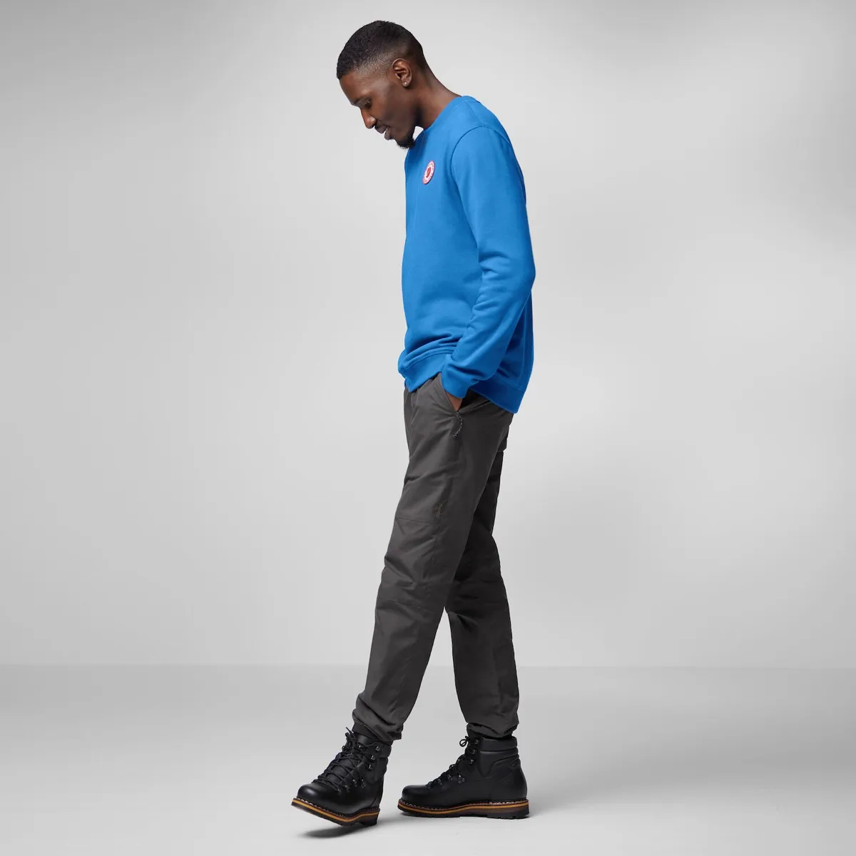 Fjällräven Men's 1960 Logo Badge Sweater Grey-Melange