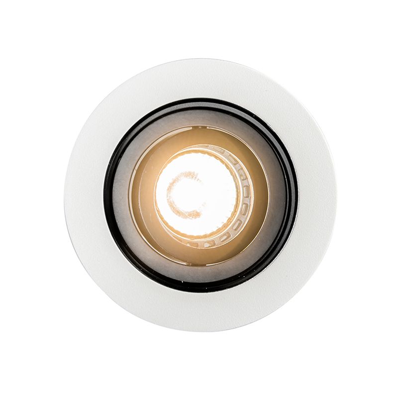 Smart inbouwspot wit met staal incl. Wifi GU10 - Rondoo