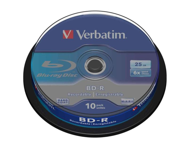 Verbatim BD-R 25 GB, Spindel (10 Stück) 6x Single Layer