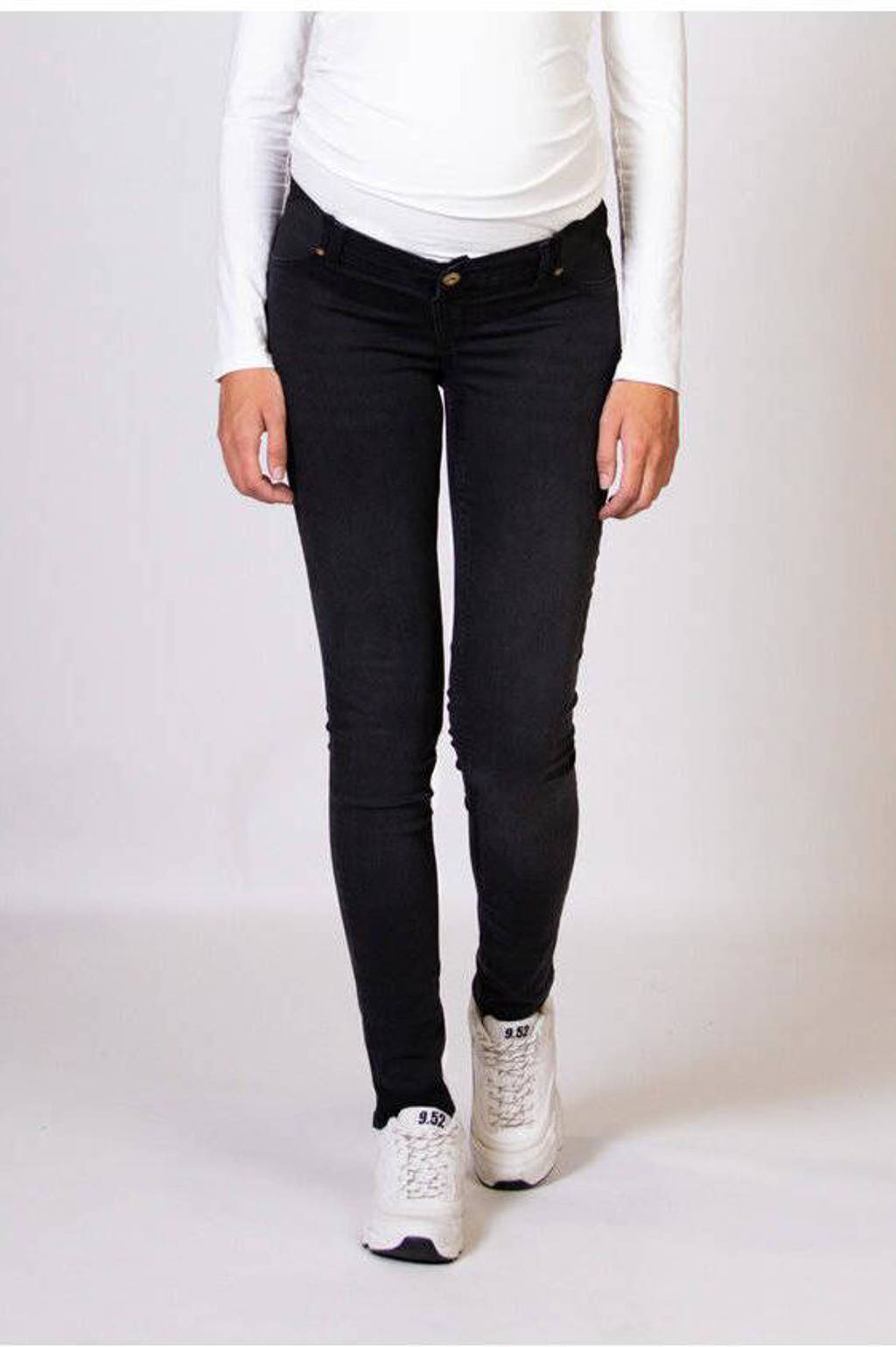 LOVE2WAIT low waist zwangerschaps skinny jeans charcoal