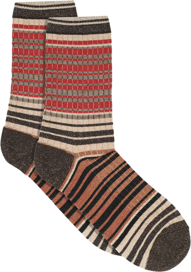 mpWoman Naja glitter socks Dark brown