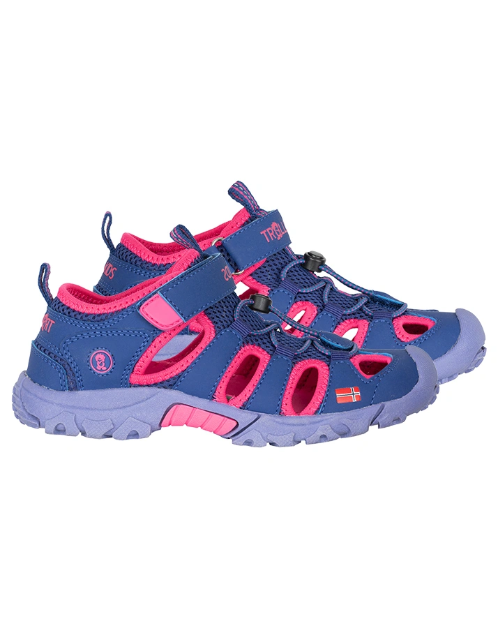 Trekking-SandaKids KRISTIANSAND in navy/magenta