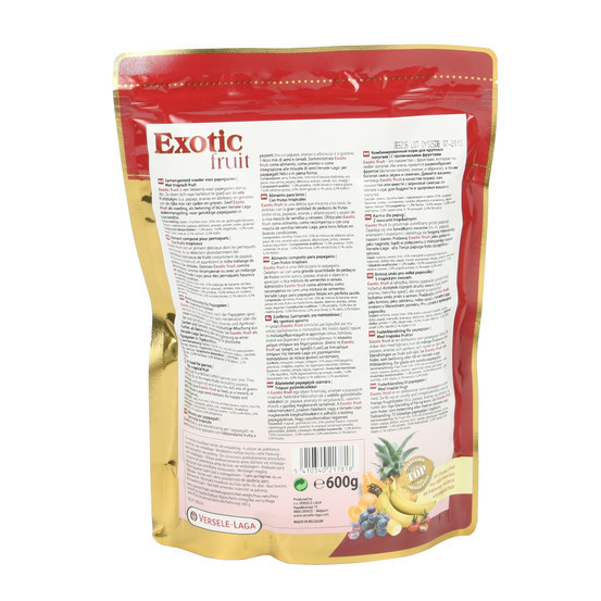 Mélange de fruits exotiques pour perroquets cacatoes et aras - 600 g