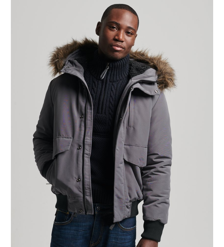 Jaqueta Bomber Everest Cinza da Superdry
