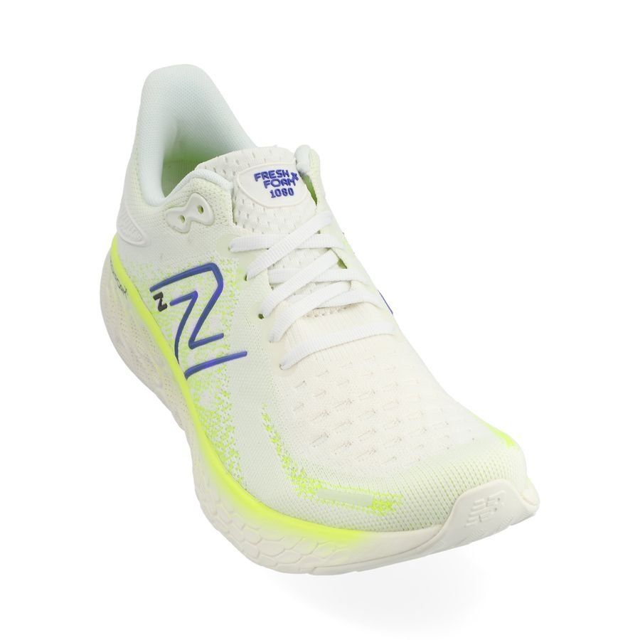 New Balance Chaussures de Running Fresh Foam 1080v12 - Blanc/Jaune Fluo Femme