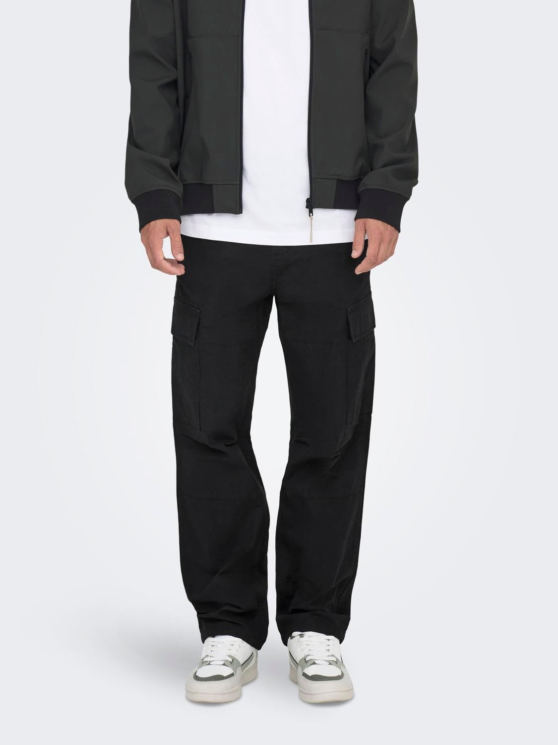 ONSRAY Locker geschnitten Hose Black