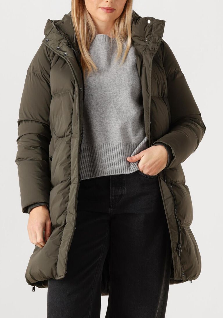 olijf woolrich gewatteerde jas kelly jacket