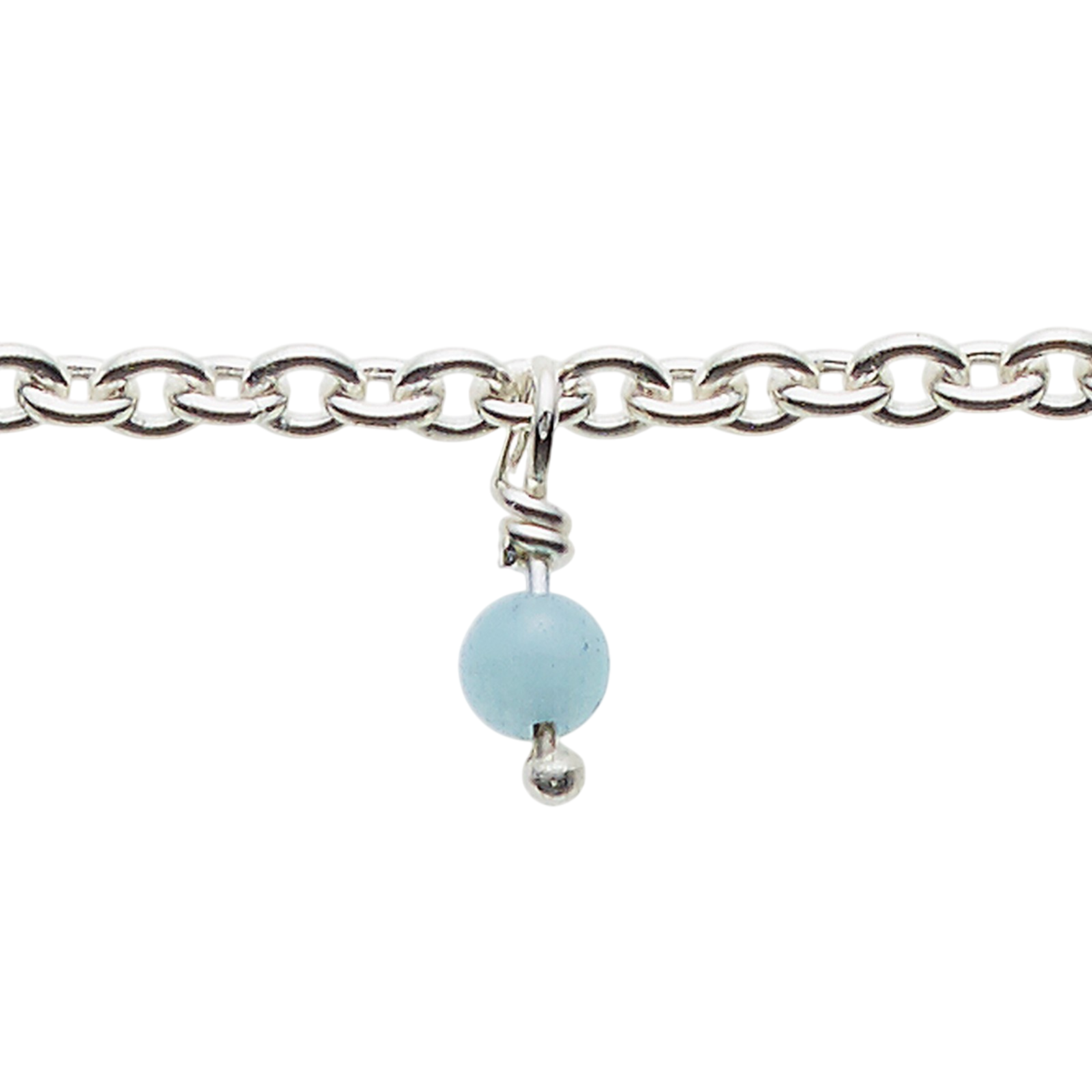 Collier mit 14 Amazonith Steinen, silber