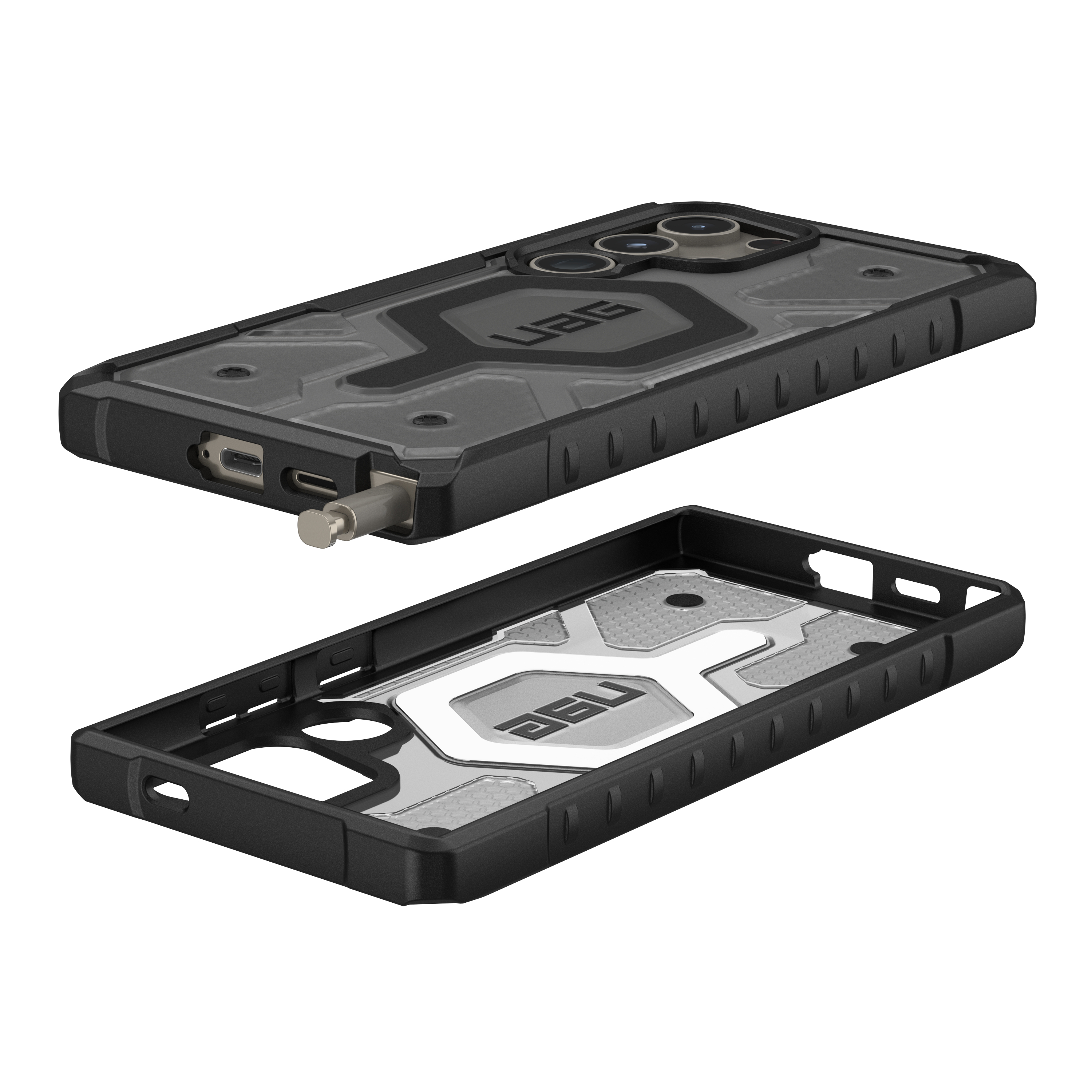 Samsung Galaxy S24 Ultra Schutzhülle Pathfinder MagSafe-Modul (214427114343) - Transparent (Ice)