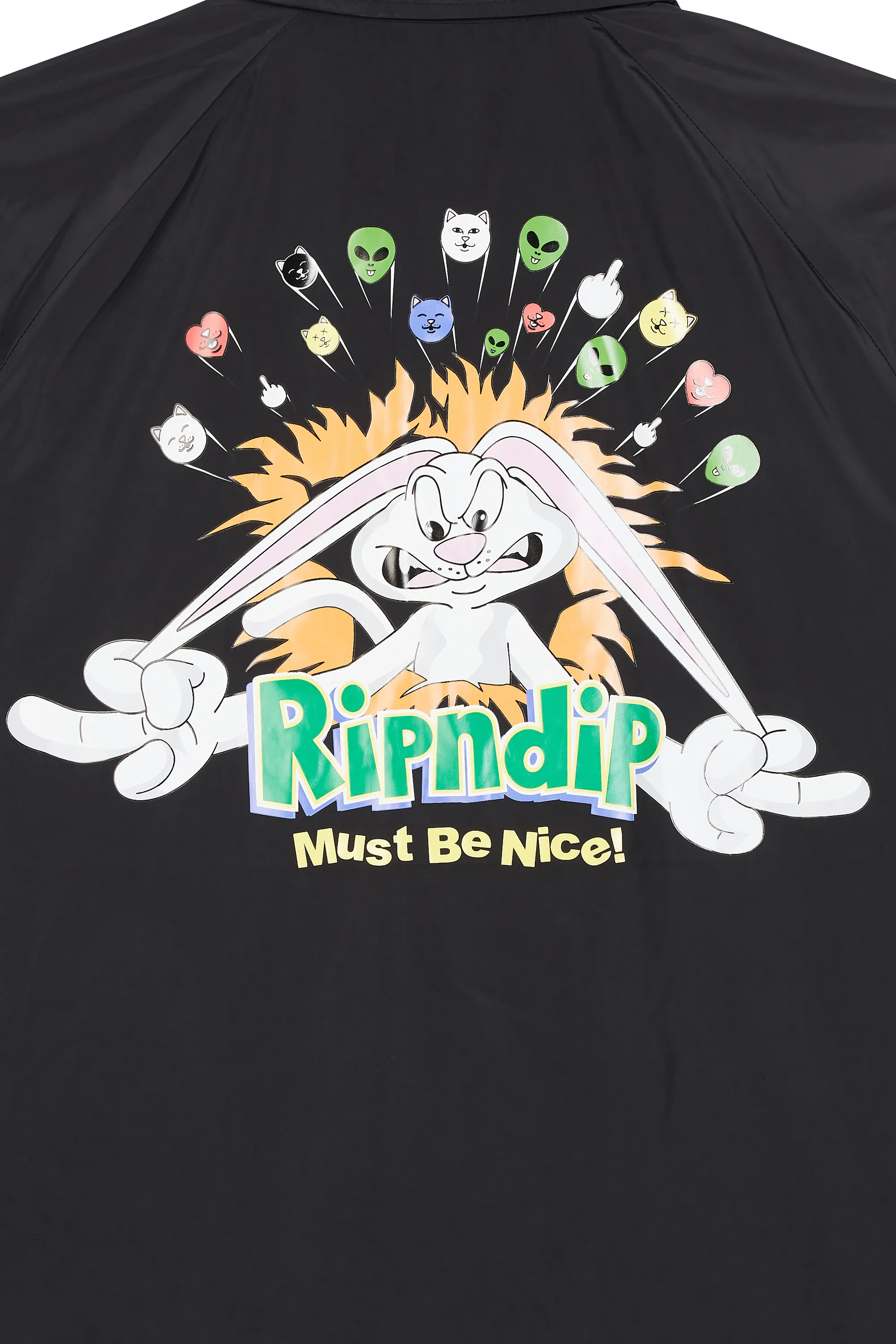 RIPNDIP Veste col classique regular fit sérigraphiée SILLY NERM Noir