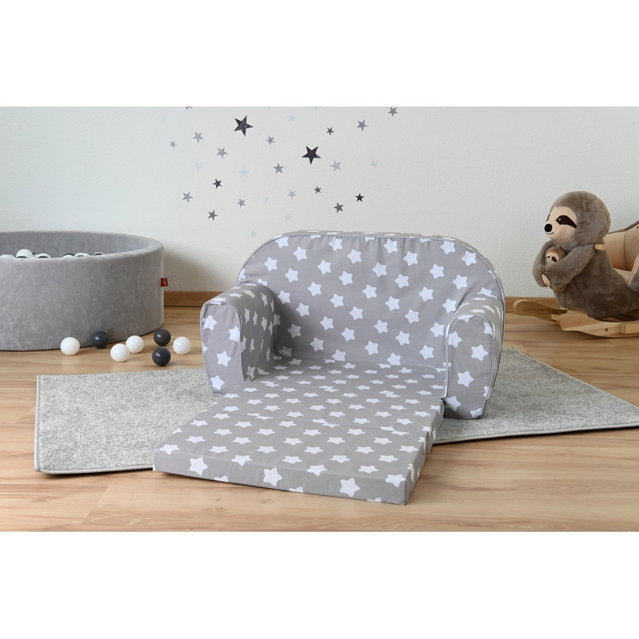knorr toys® Kindersofa Grey white stars grau