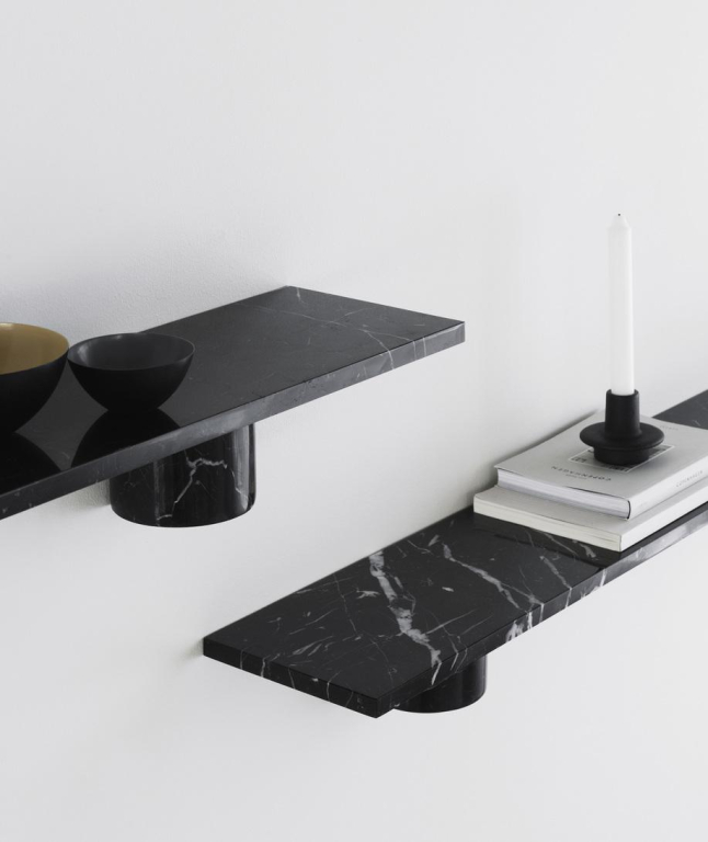 Normann Copenhagen Sten wandplank 120 Black Marble