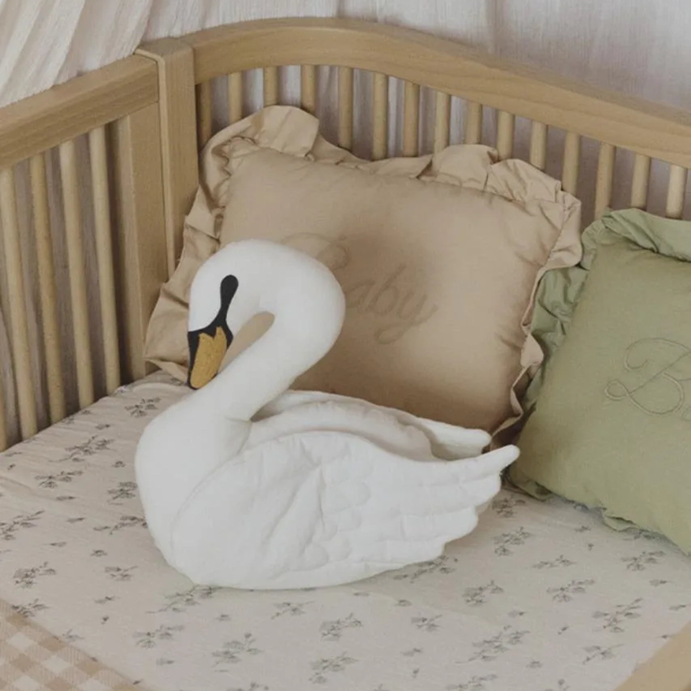 Kissen Schwan Ivory