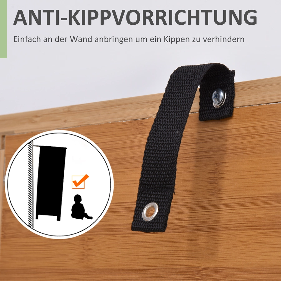 HOMCOM Badezimmerschrank natur