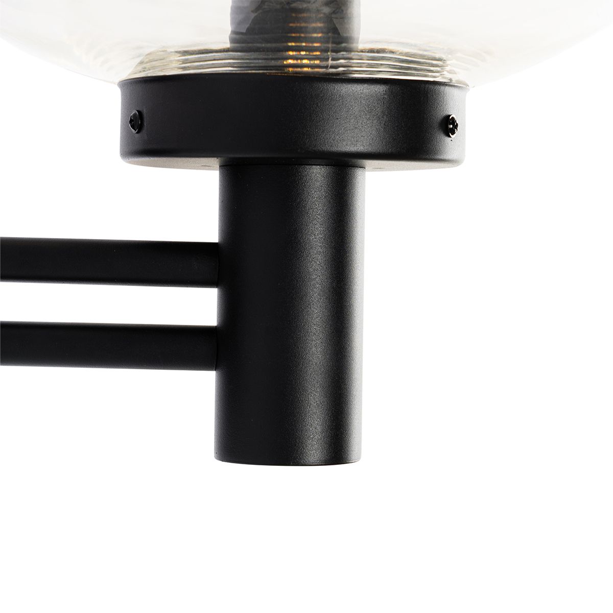 Moderne buiten wandlamp zwart met glas - Elly