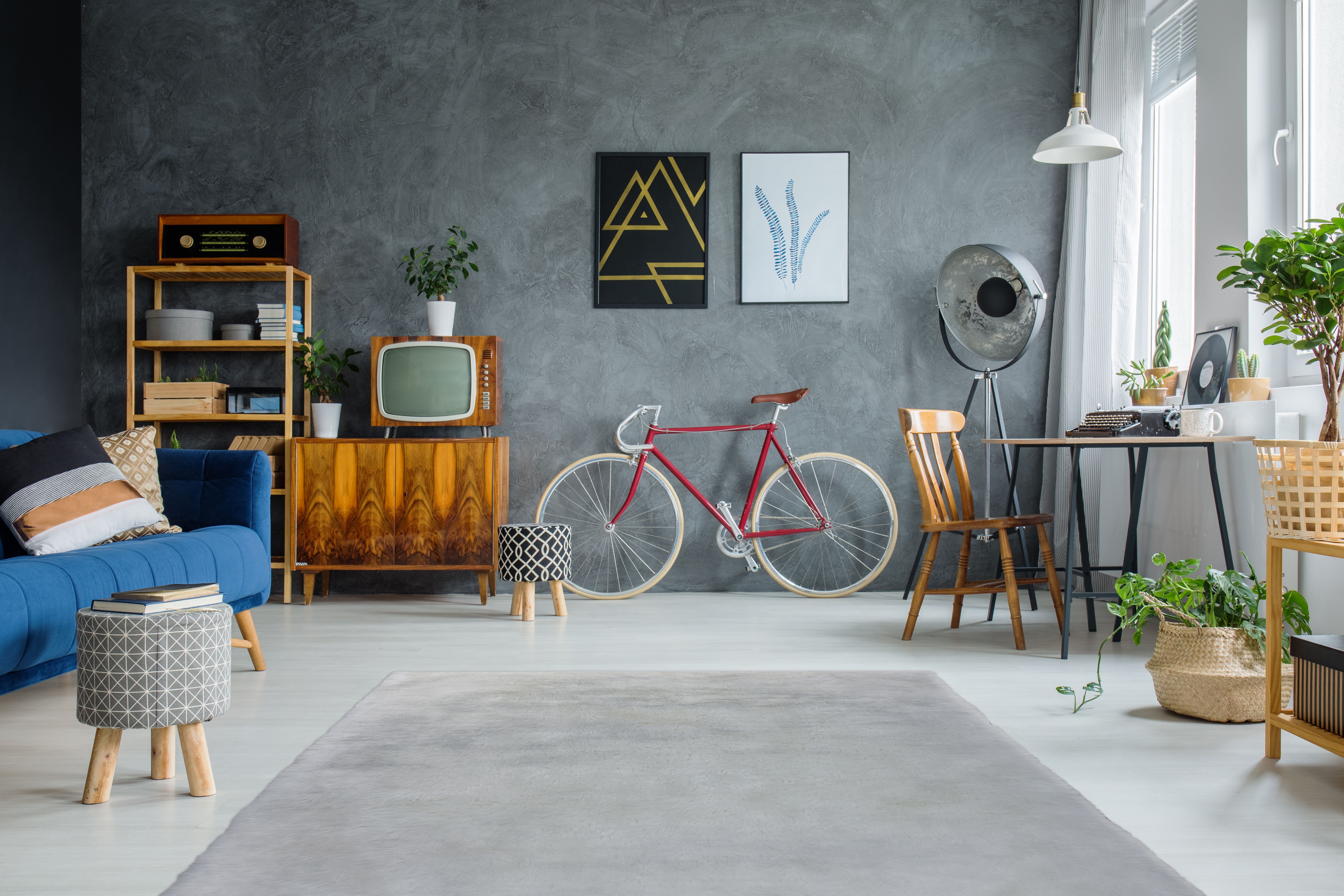 Vloerkleed 100 Grijs Blauw Rabbit