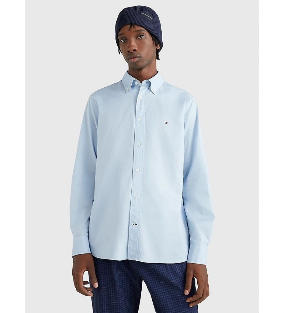 Camisa Tommy Hilfiger TH Flex Azul Cinza