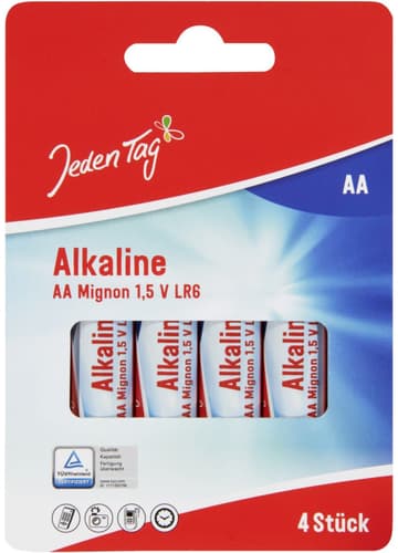 Jeden Tag Batterien Alkaline Mignon AA/LR6