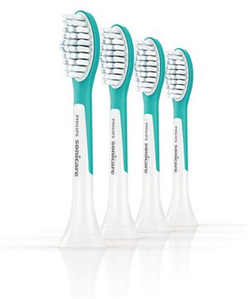 Philips Ersatz-Zahnbürsten HX6044/33 Sonicare for Kids 7+ aquamarin 4-er