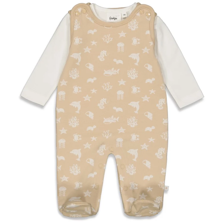 Feetje Strampler 2-tlg. Ocean Child Sand Melange
