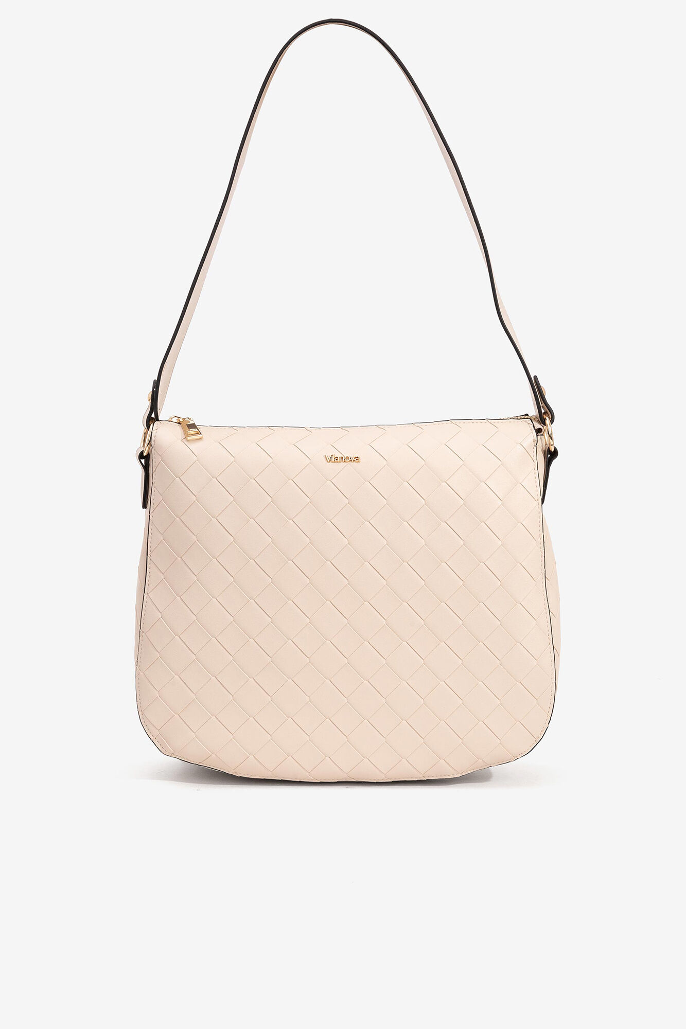 Bolsa transversal texturizada - Bege