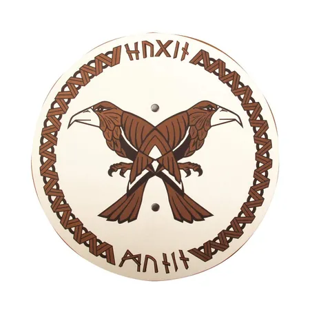 VAH Spielzeugmanufaktur Wikingerschild Hugin & Mugin, rund, Ø 34cm