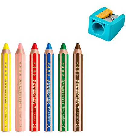 Staedtler Buntstifte - Noris Junior - 3-in-1 - 6 st. m. Bleistif