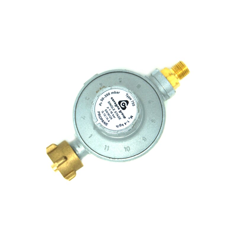 Cavagna Gasdruckregler Typ 755 - 50-200mbar G.12 ->G 1/4 LH - 11 Stufen