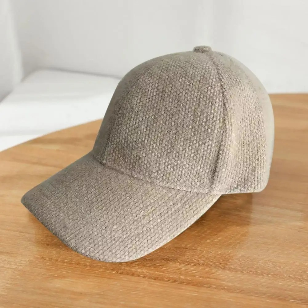 Unisex Baseball Cap Verstellbare Winter Mütze Accessoire (One Size) - Beige