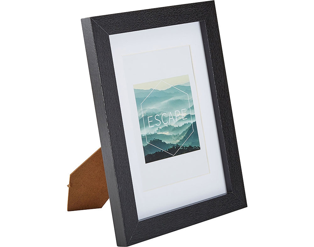 MOLDURA ACTUEL EM MDF PRETO 13X18CM